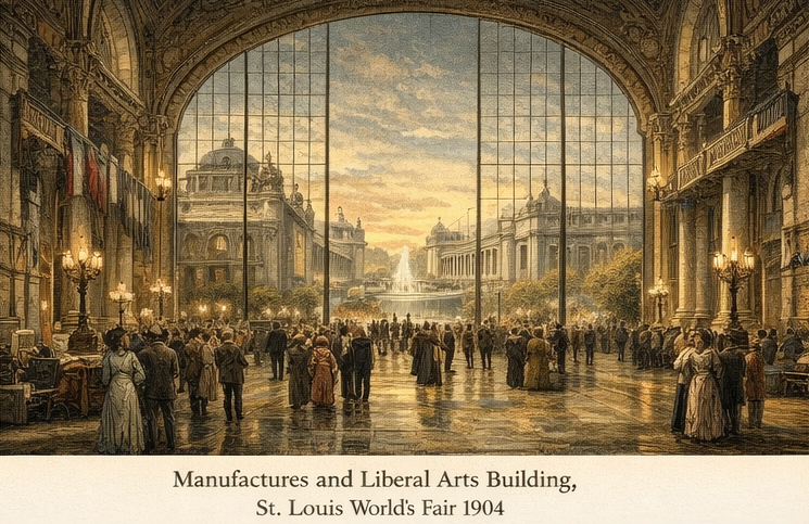 Manufactures and Liberal Arts Building: Monument svetovej výstavy v St. Louis 1904