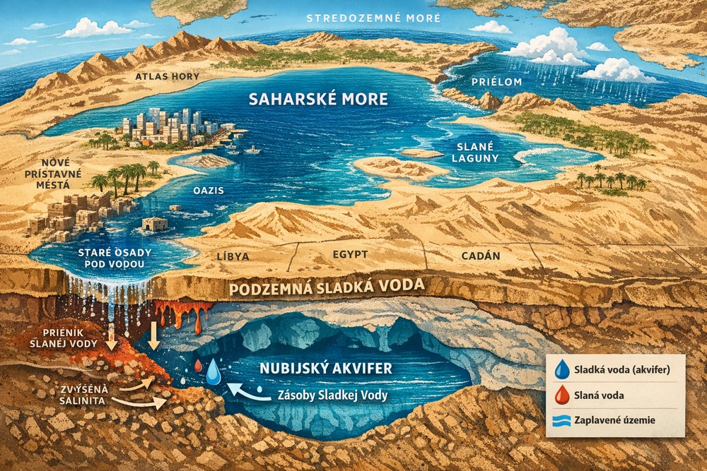 Zaplavovanie Sahary by dramaticky zmenilo miestnu ekológiu. Oblasť by sa premenila na obrovské slané lagúny alebo vnútrozemské mora